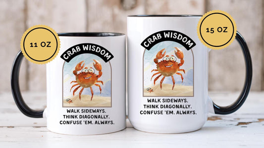 Funny Crab Mug: 11oz/15oz