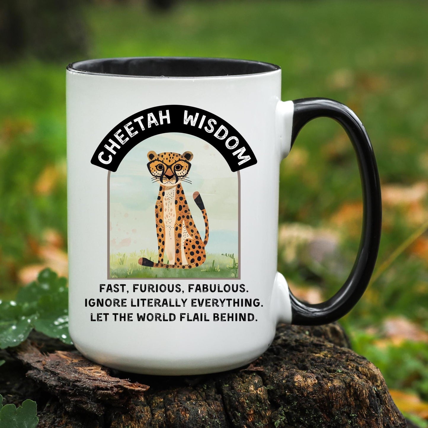 Funny Cheetah Coffee Mug: 11oz/15oz