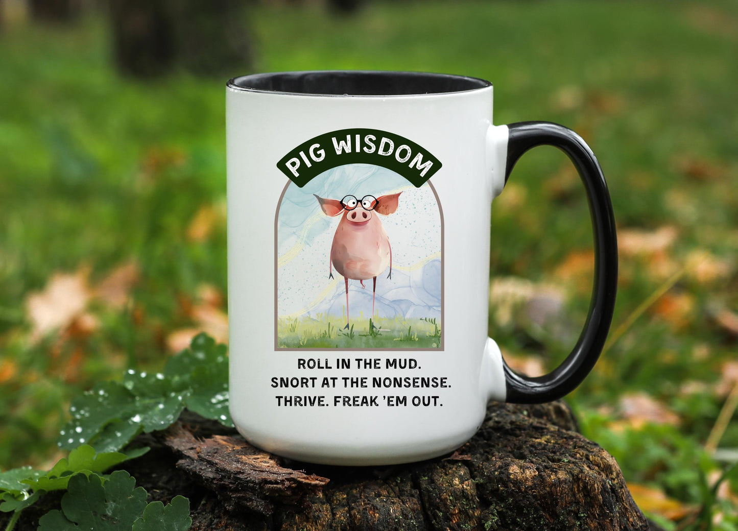 Funny Pig Coffee Mug: 11oz/15oz