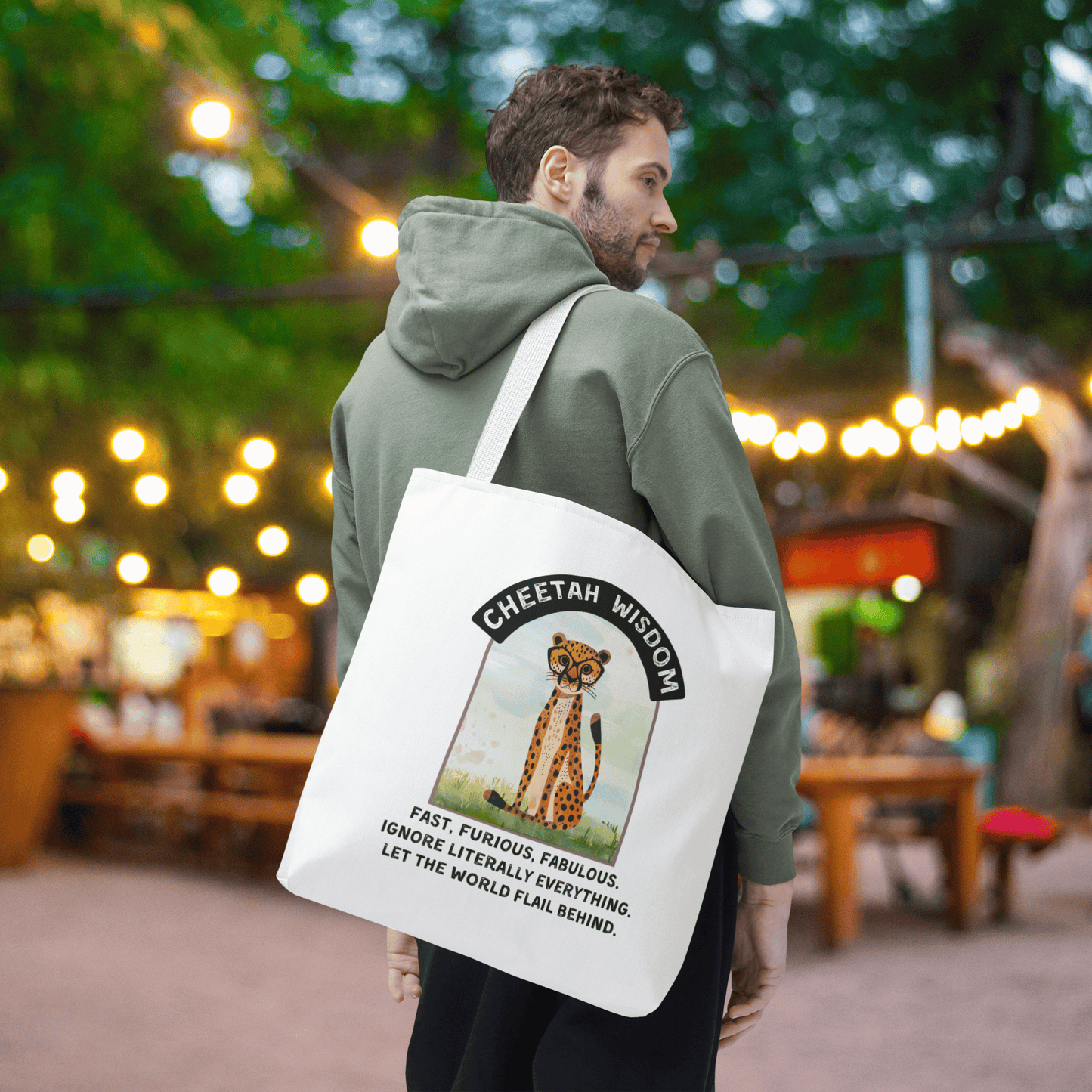 Funny Cheetah Wisdom Tote