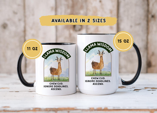 Funny Llama Coffee Mug: 11oz/15oz