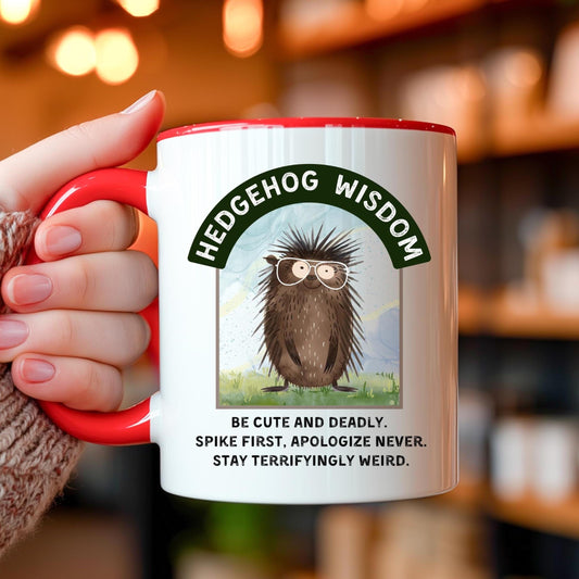 Funny Hedgehog Coffee Mug: 11oz/15oz