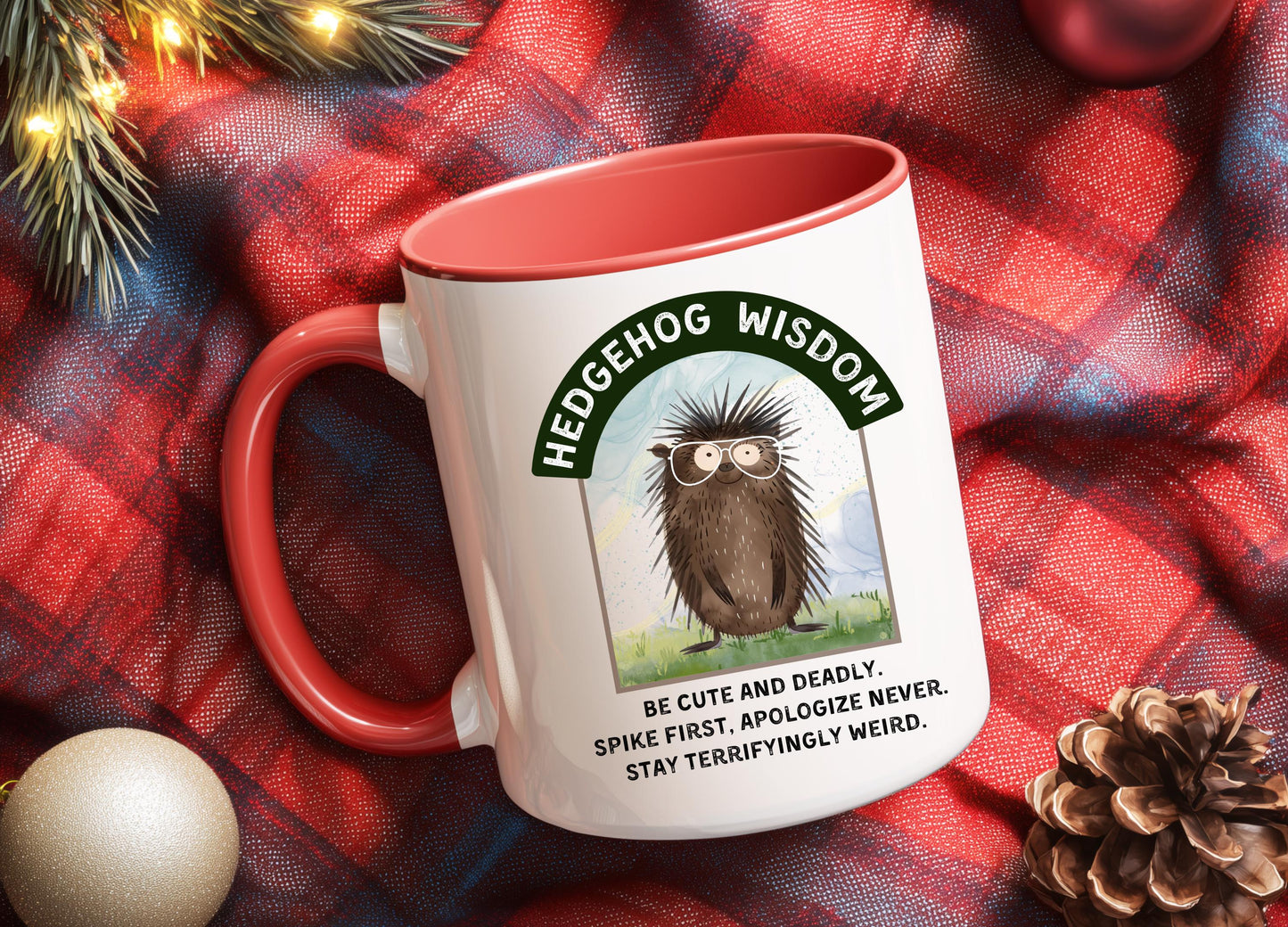 Funny Hedgehog Coffee Mug: 11oz/15oz