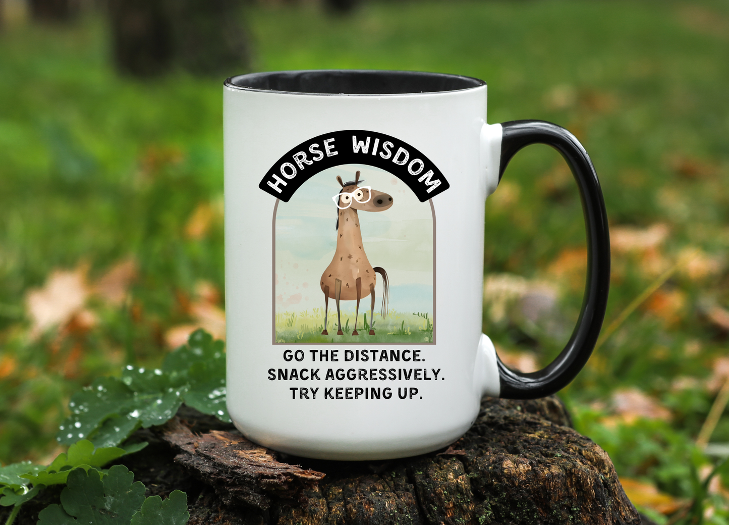 Funny Horse Coffee Mug: 11oz/15oz