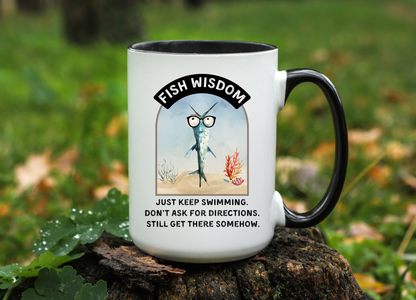 Funny Fish Mug: 11oz/15oz