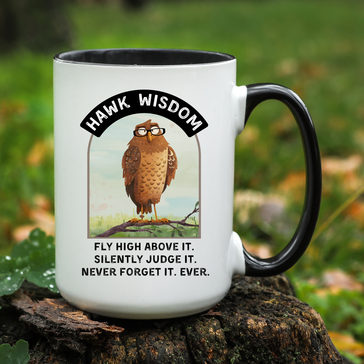 Funny Hawk Coffee Mug: 11oz/15oz
