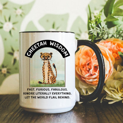 Funny Cheetah Coffee Mug: 11oz/15oz