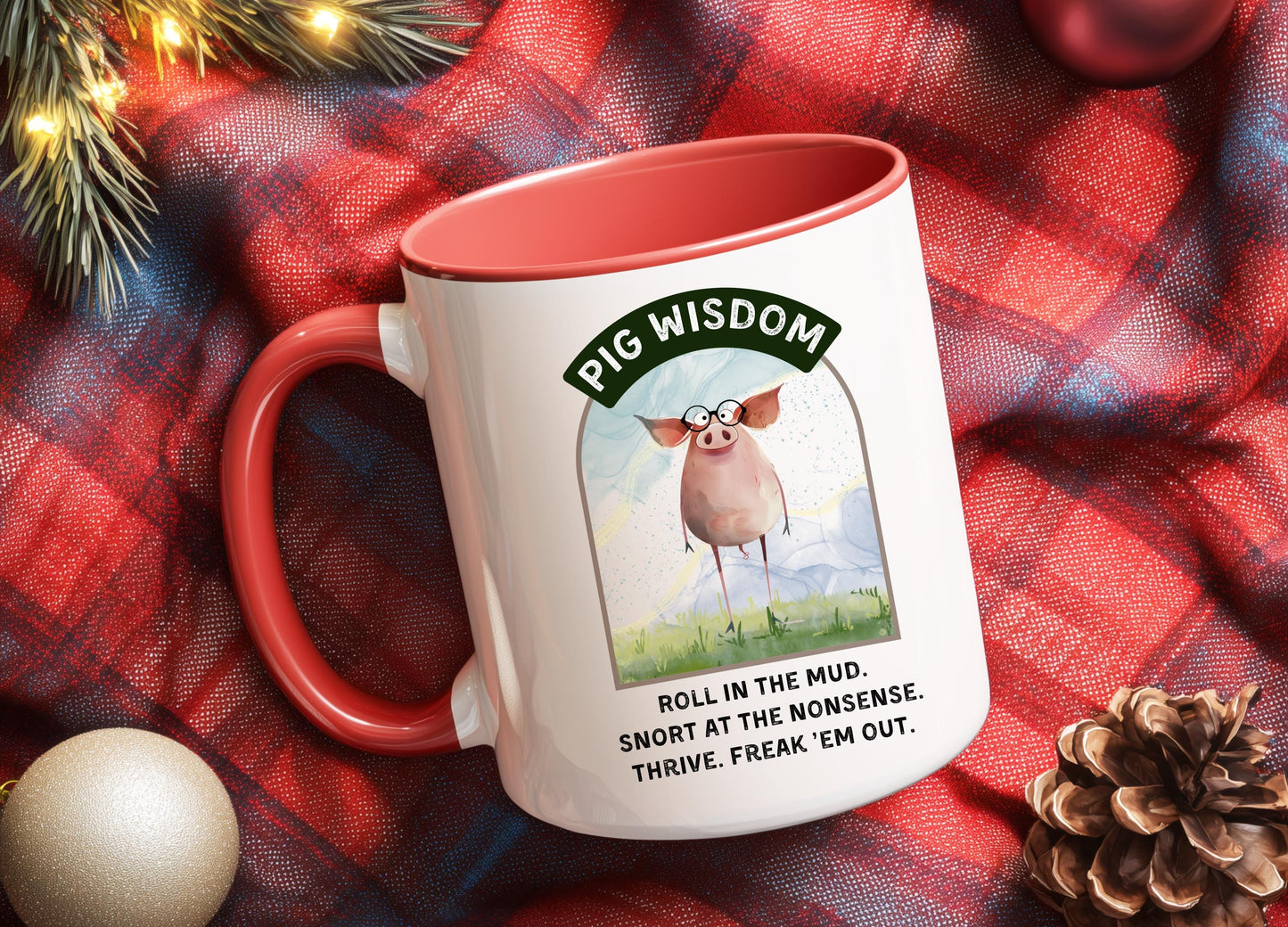 Funny Pig Coffee Mug: 11oz/15oz