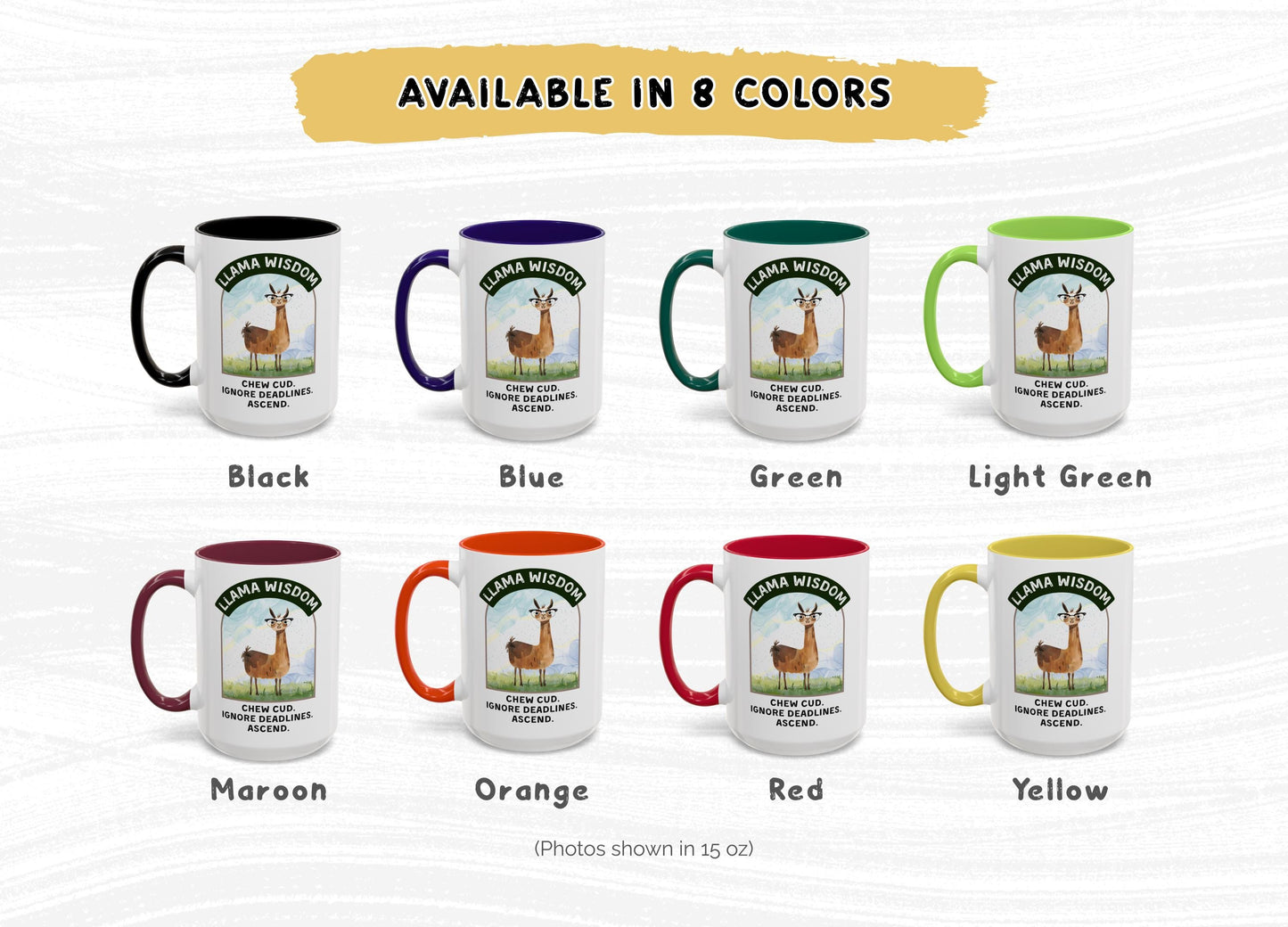 Funny Llama Coffee Mug: 11oz/15oz