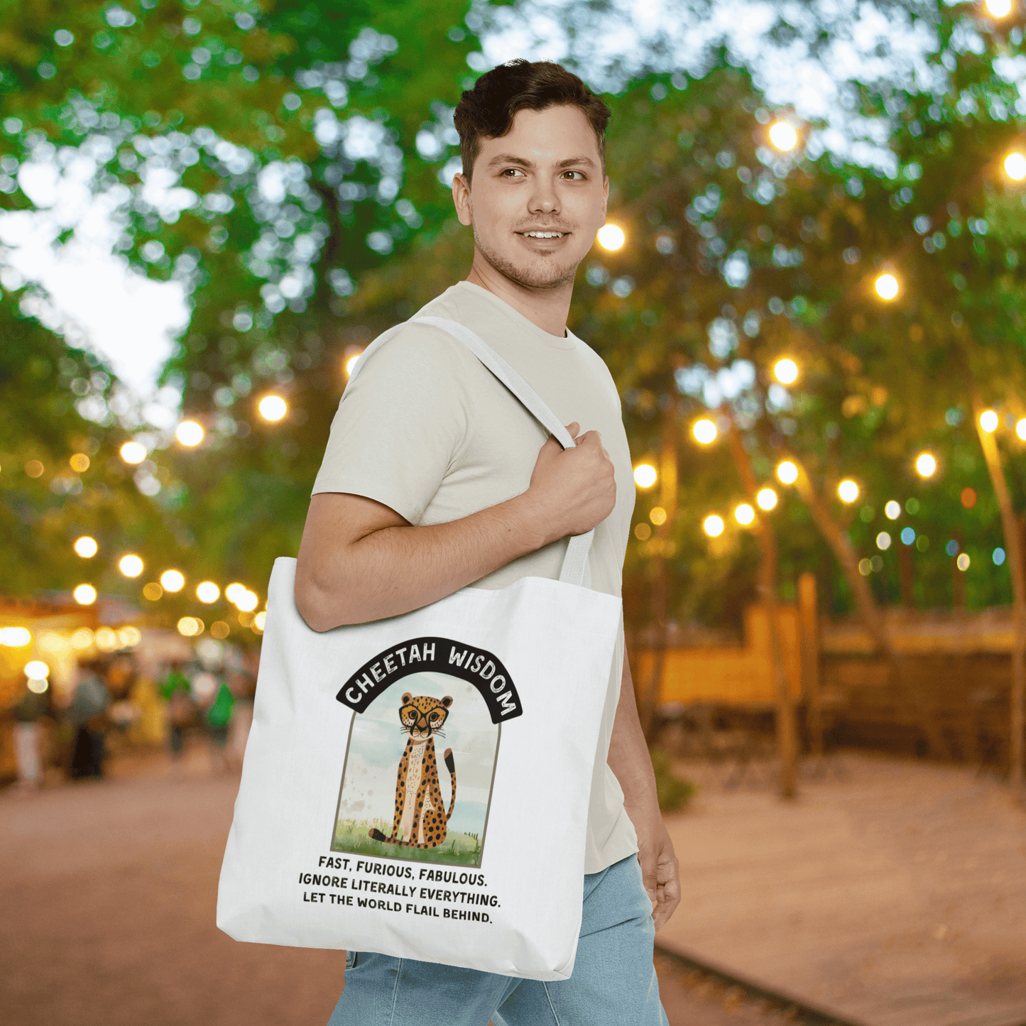 Funny Cheetah Wisdom Tote