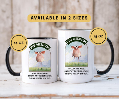 Funny Pig Coffee Mug: 11oz/15oz