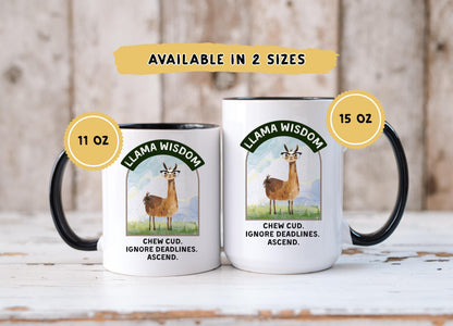 Funny Llama Coffee Mug: 11oz/15oz
