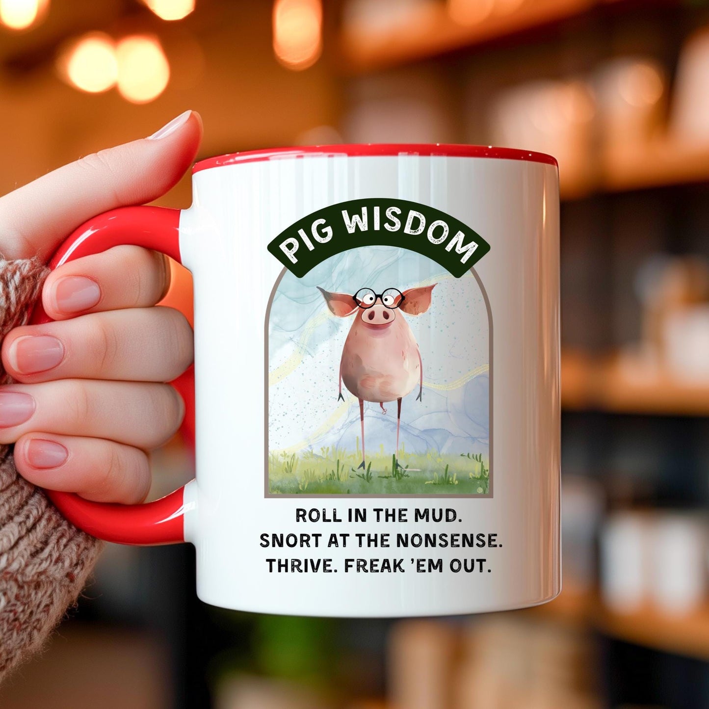 Funny Pig Coffee Mug: 11oz/15oz