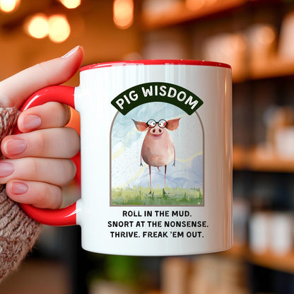 Funny Pig Coffee Mug: 11oz/15oz
